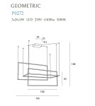 Geometric pendant lamps - Maxlight Geometric Pendant Lamp White P0272 - product 2