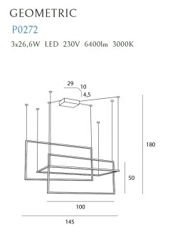 Maxlight Geometric Pendant Lamp White P0272 - product 2