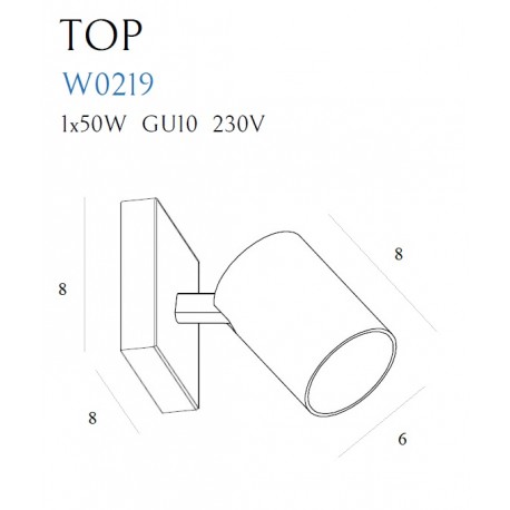 MAXlight TOP Wall lamp Black 1xGU10 W0219