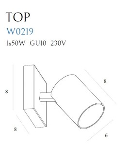 Maxlight Wall lamp Top1 Black W0219 - product 2