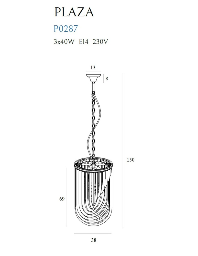 Pendant lamps - Maxlight Plaza pendant P0287 - product kolory-swiatla.pl 5