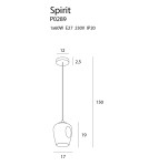 Pendant lamps - Maxlight Spirit 1 smoky grey Pendant lamp P0289 - product 3