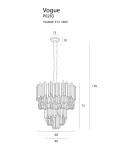 Glamour chandeliers - Maxlight Vogue Pendant Lamp P0283 - product 7