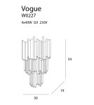 Glamour wall lamps - Maxlight Vogue wall lamp W0227 - product 5