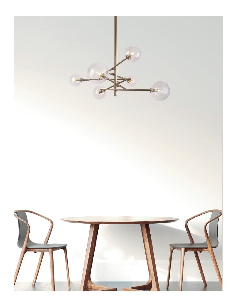 Brass-colored pendant lamps - Maxlight Lollipop P0294 Pendant Lamp. - product kolory-swiatla.pl 3