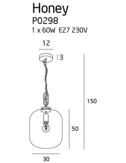 Maxlight Lampa Wisząca Honey Smoky P0298 - produkt 2