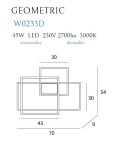 Designer wall lamps - Maxlight LED wall lamp Geometric Black - New Dimmable W0233D - product 4