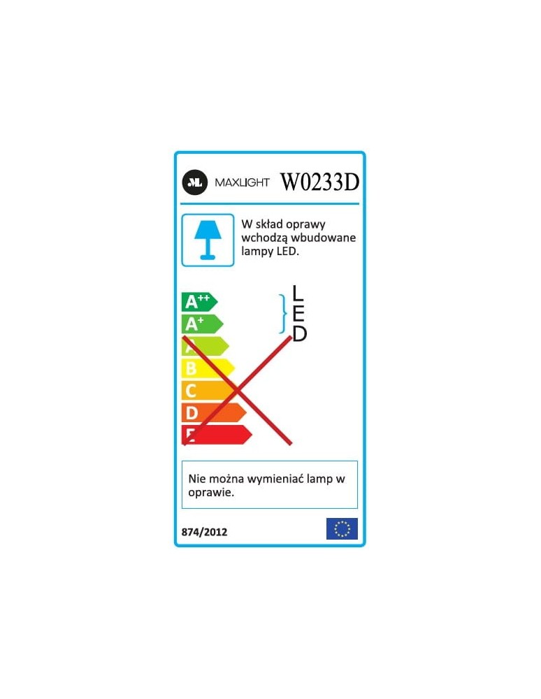 Designer wall lamps - Maxlight LED wall lamp Geometric Black - New Dimmable W0233D - product kolory-swiatla.pl 5