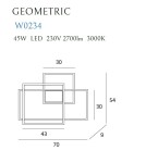 Designer wall lamps - Maxlight LED wall lamp Geometric White - New W0234 - product 3