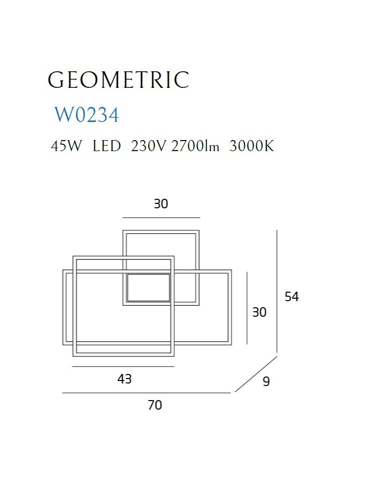 Designer wall lamps - Maxlight LED wall lamp Geometric White - New W0234 - product kolory-swiatla.pl 3