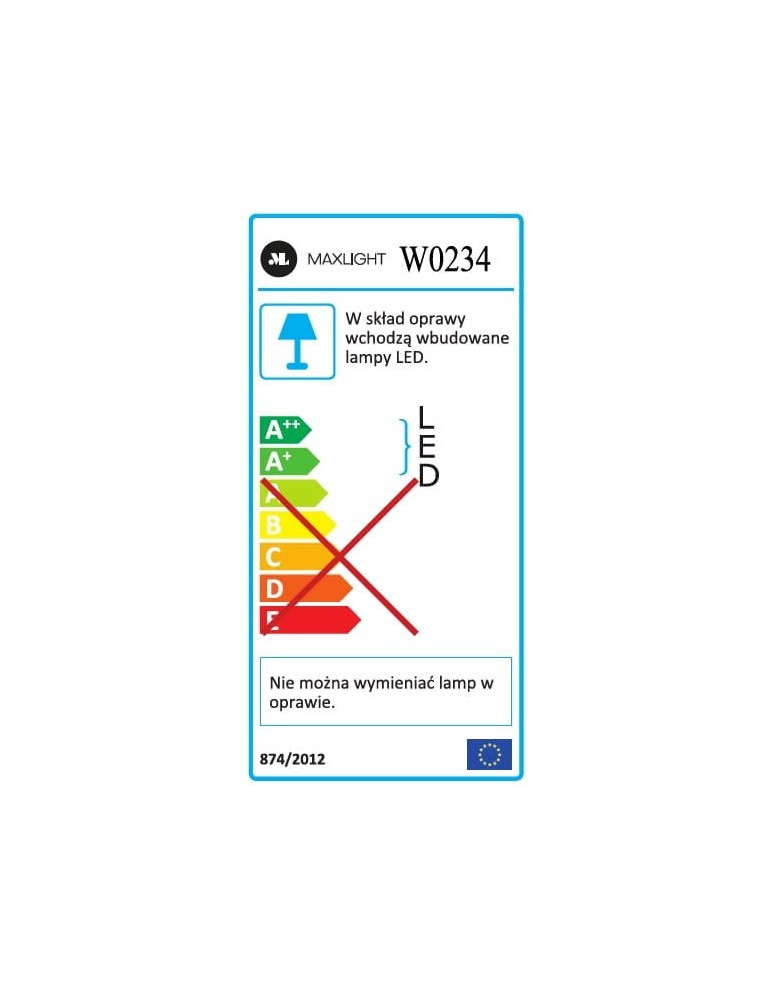 Designer wall lamps - Maxlight LED wall lamp Geometric White - New W0234 - product kolory-swiatla.pl 4