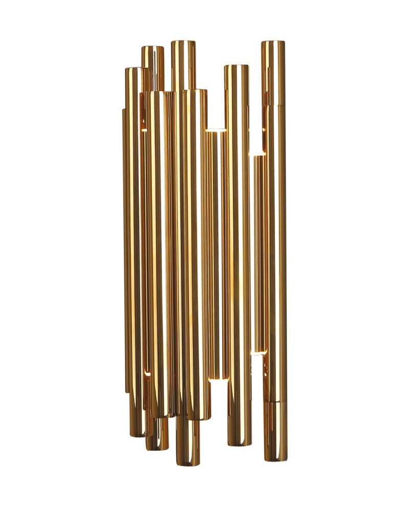 Glamour wall lamps - Maxlight Organic Gold Dimmable Wall lamp W0187D - product kolory-swiatla.pl 1