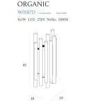 Glamour wall lamps - Maxlight Organic Gold Dimmable Wall lamp W0187D - product 5