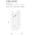 Glamour wall lamps - Maxlight Organic chrome dimmable wall lamp W0186D - product 3