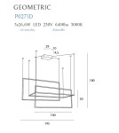 Geometric pendant lamps - Maxlight Geometric Pendant Lamp Black Dimmable P0271D - product 5