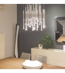 Icicle pendant lamps - Maxlight Organic 33X1 Chrome Dimmable P0175D Pendant Lamp. - product 3