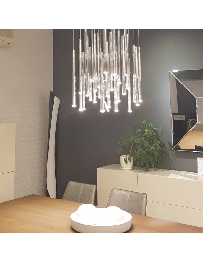 Icicle pendant lamps - Maxlight Organic 33X1 Chrome Dimmable P0175D Pendant Lamp. - product kolory-swiatla.pl 3