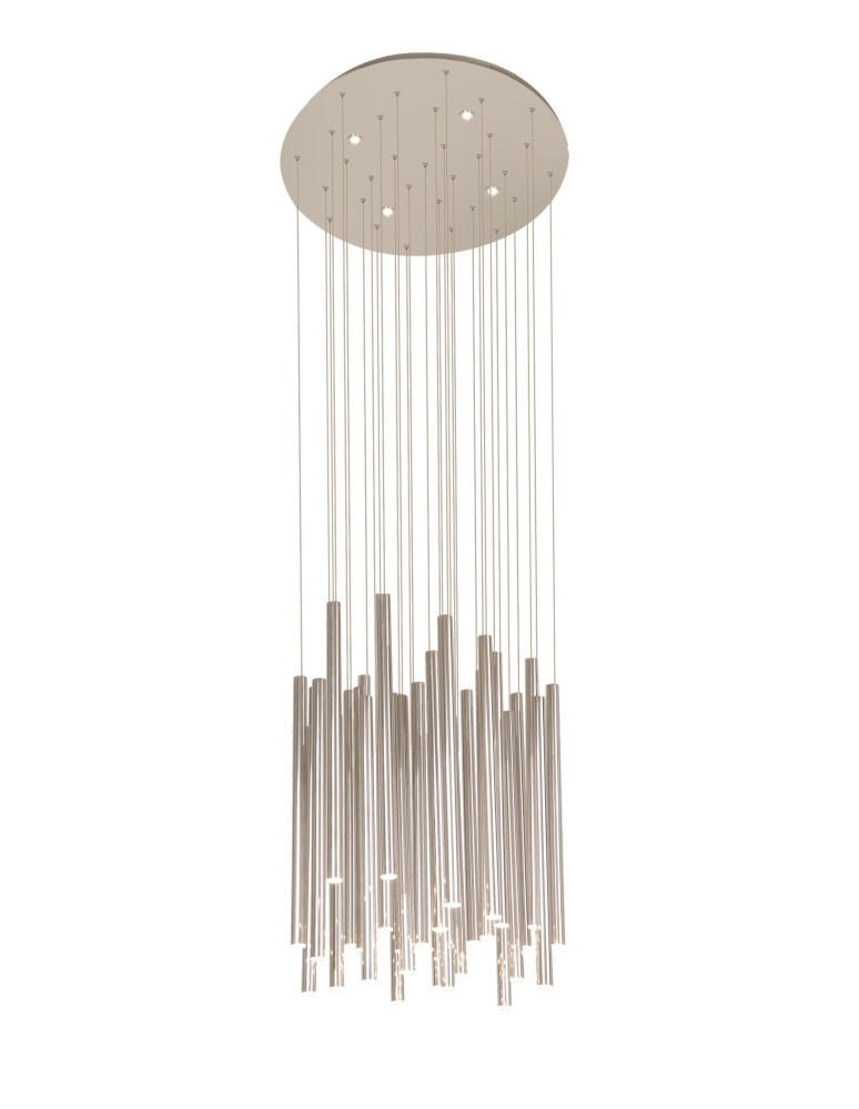Icicle pendant lamps - Maxlight Organic 33X1 Chrome Dimmable P0175D Pendant Lamp. - product kolory-swiatla.pl 1