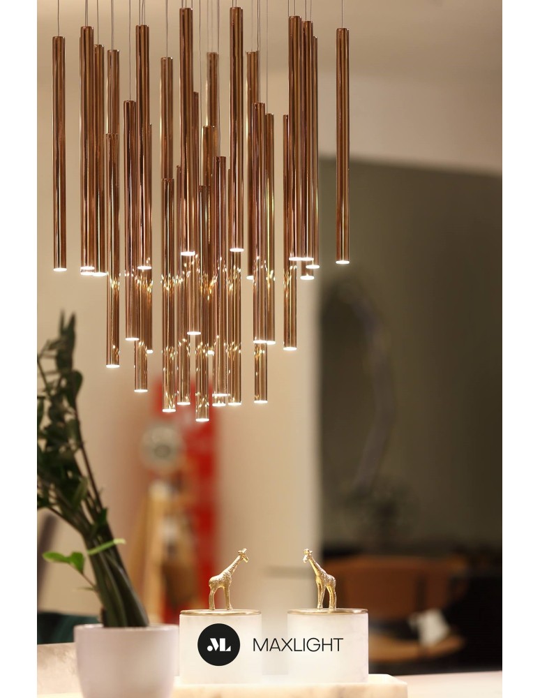 Icicle pendant lamps - Maxlight Organic 33X1 Copper Dimmable P0174D Pendant Lamp. - product kolory-swiatla.pl 2