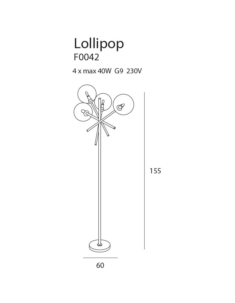 Floor lamps - Maxlight Lollipop Floor Lamp F0042. - product kolory-swiatla.pl 4