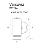 Tube wall lamps - Maxlight Varsovia Wall lamp Short W0244 - product 2