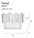 Glamour wall lamps - Maxlight Wall lamp Trend W0251 - product 4