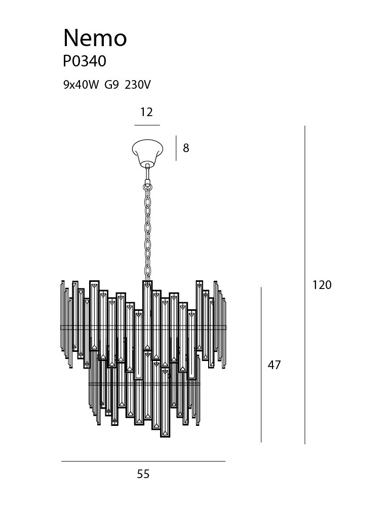 Glamour pendant lamps - Maxlight Nemo P0340 Pendant Lamp - product kolory-swiatla.pl 4