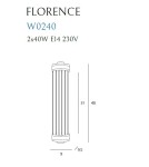 Glamour wall lamps - Maxlight Wall lamp Florence Brass W0240 - product 5