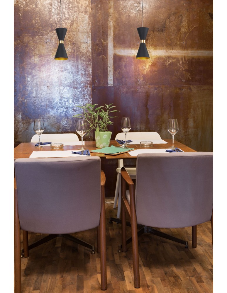 Pendant lamps - Maxlight Cornet LED Pendant 5W 300lm 3000K Black/Gold P0330 - product kolory-swiatla.pl 2