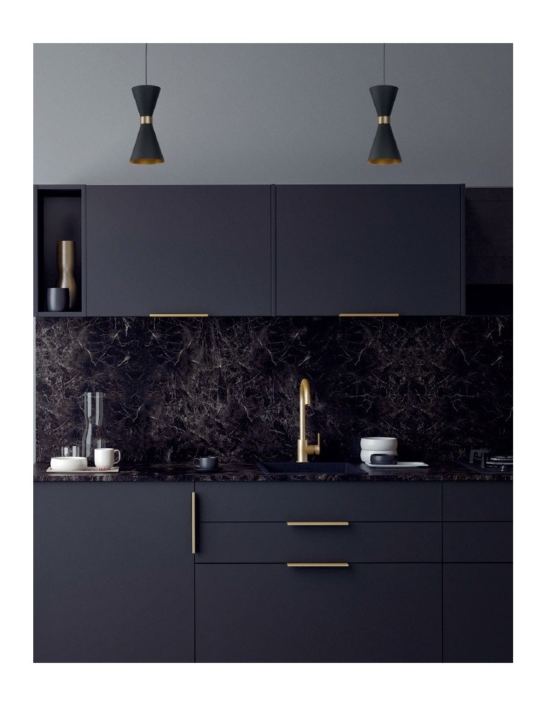 Pendant lamps - Maxlight Cornet LED Pendant 5W 300lm 3000K Black/Gold P0330 - product kolory-swiatla.pl 4