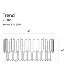 Ceiling lamps with crystals - Maxlight Plafond Trend 45Cm C0165 - product 4