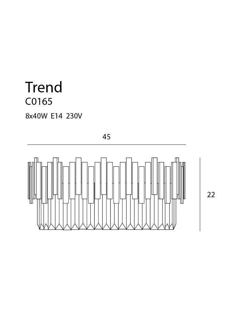 Ceiling lamps with crystals - Maxlight Plafond Trend 45Cm C0165 - product kolory-swiatla.pl 4