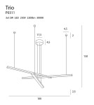 Designer pendant lamps - Maxlight Trio 3 P0311 Pendant Lamp - product 7