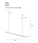 Pendant lamps - Maxlight Trio 1 P0310 Pendant Lamp. - product 3