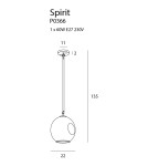 Pendant lamps - Maxlight Spirit II smoky grey pendant P0366 - product 2