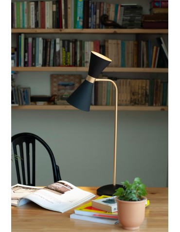 Maxlight Cornet LED 2x5W 550LM 3000K desk lamp black/gold T0039 - product 2