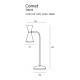 MAXlight Cornet LED 2x5W 550LM 3000K biurkowa czarny/złoty T0039