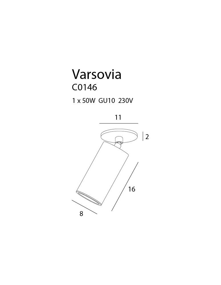 Ceiling spotlights - Maxlight Varsovia Ceiling Lamp C0146 - product kolory-swiatla.pl 3
