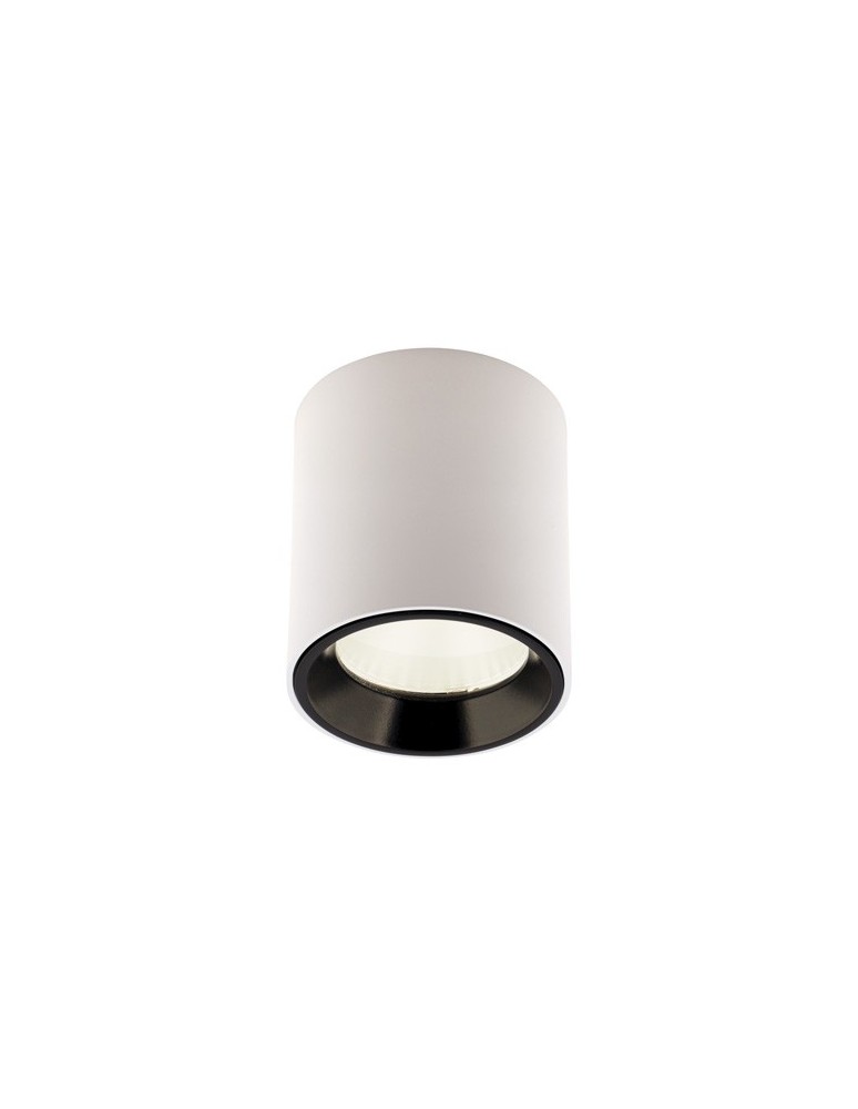 LED ceiling luminaires - Maxlight Tub Ceiling Lamp Round White+ Decorative Ring White RC0155/C0156 White C0155. - product kolory-swiatla.pl 3