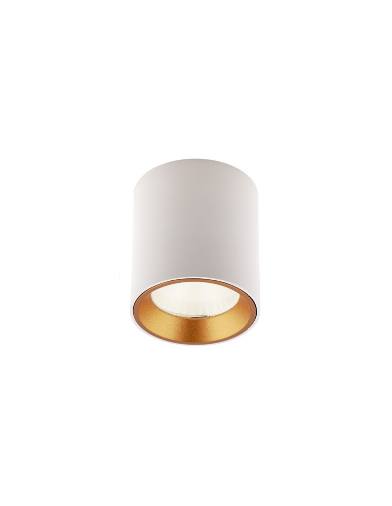 LED ceiling luminaires - Maxlight Tub Ceiling Lamp Round White+ Decorative Ring White RC0155/C0156 White C0155. - product kolory-swiatla.pl 2