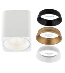 LED ceiling luminaires - Maxlight Tub Ceiling Lamp Square White+ Ornamental Ring White RC0155/C0156 White C0156. - product 1