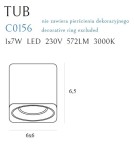 LED ceiling luminaires - Maxlight Tub Ceiling Lamp Square White+ Ornamental Ring White RC0155/C0156 White C0156. - product 3