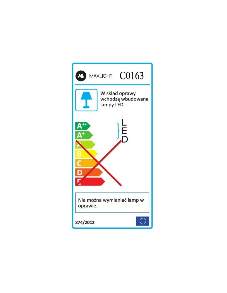 LED ceiling luminaires - Maxlight Chip Ceiling Lamp Black 4000K 8W C0163. - product kolory-swiatla.pl 9