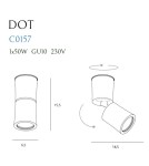 Ceiling spotlights - Maxlight Dot 6.5cm 1xGU10 Black C0157 - product 4