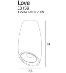 Ceiling luminaires for replaceable light source - Maxlight Love Ceiling Lamp Black C0159 - product 2