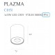 MAXlight Plazma 1xLED 3000K Sufitowa Czarny IP54 C0151