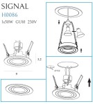 Round flush-mounted lamps - Maxlight Signal I Flush Mounting Black H0086 - product 4