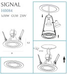 Round flush-mounted lamps - Maxlight Signal I Flush Mounting White H0084 - product 3