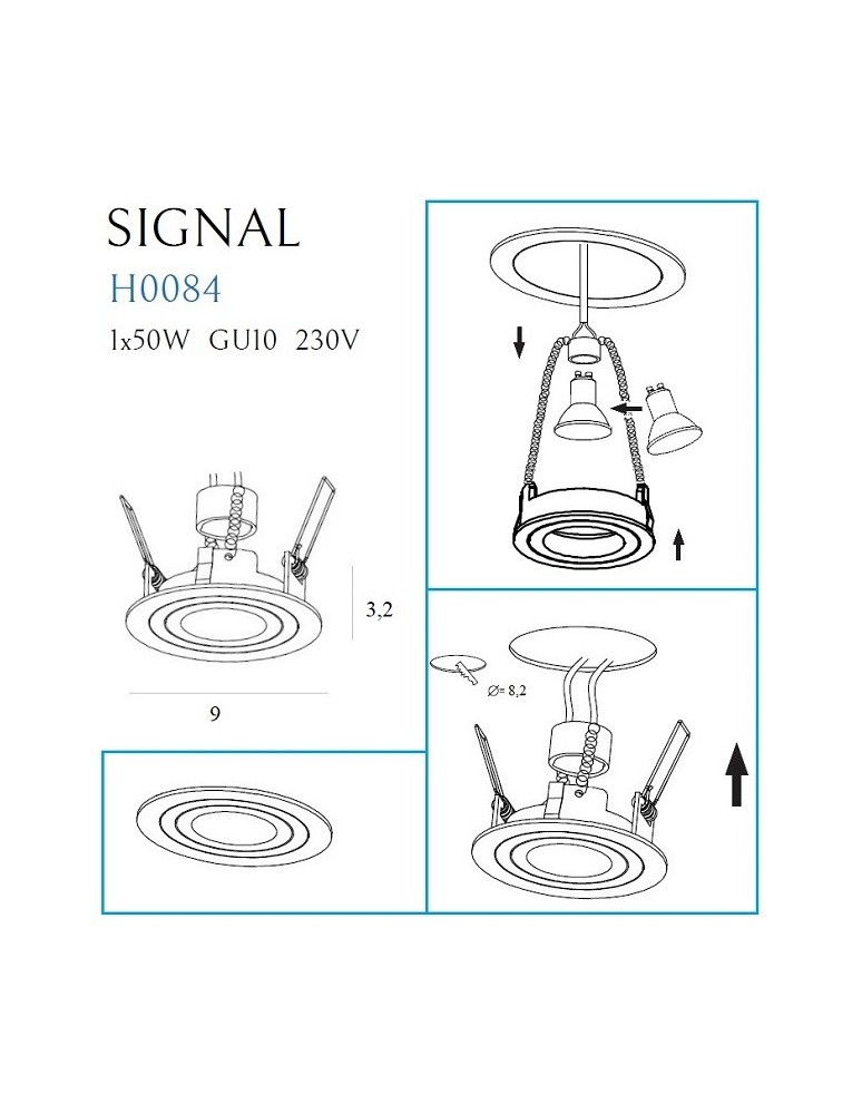 Round flush-mounted lamps - Maxlight Signal I Flush Mounting White H0084 - product kolory-swiatla.pl 3