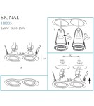 Round flush-mounted lamps - Maxlight Signal II Flush Mount White H0083. - product 3